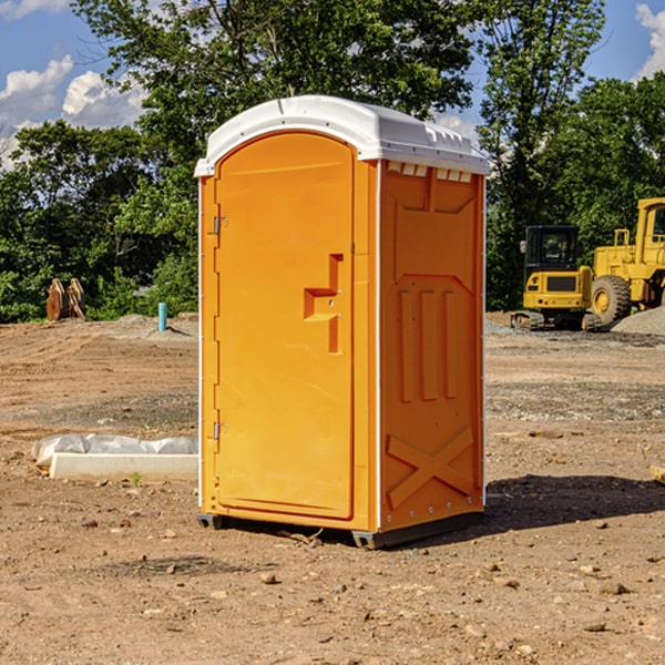 do you offer hand sanitizer dispensers inside the portable restrooms in Rushville New York